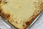 Gluten Free Pop Up Pizza Pie Recipe in glass pan on white towel