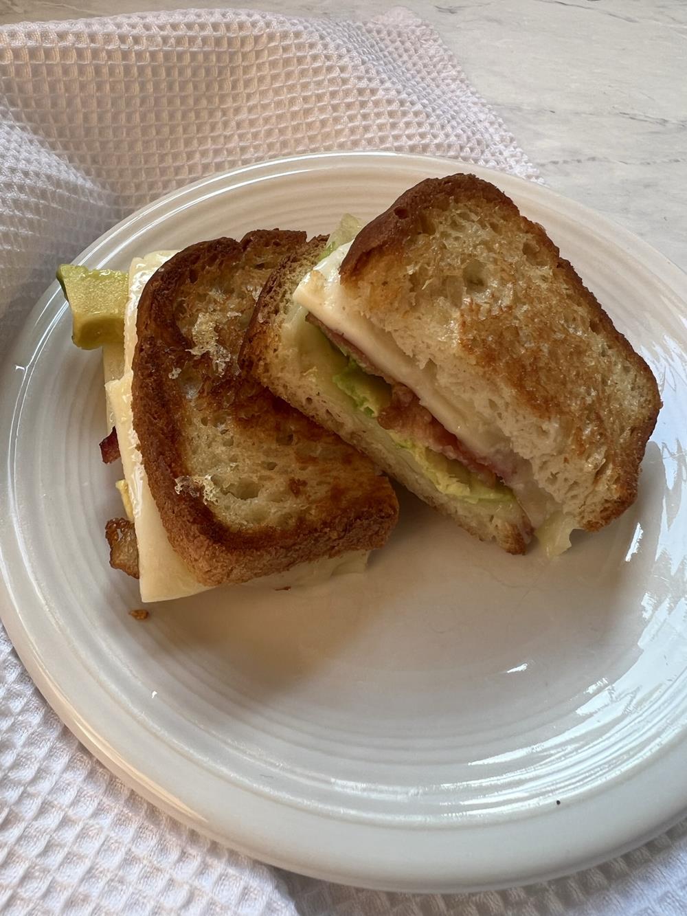 Bacon Avocado Grilled Cheese Sandwich Recipe on gluten free bread