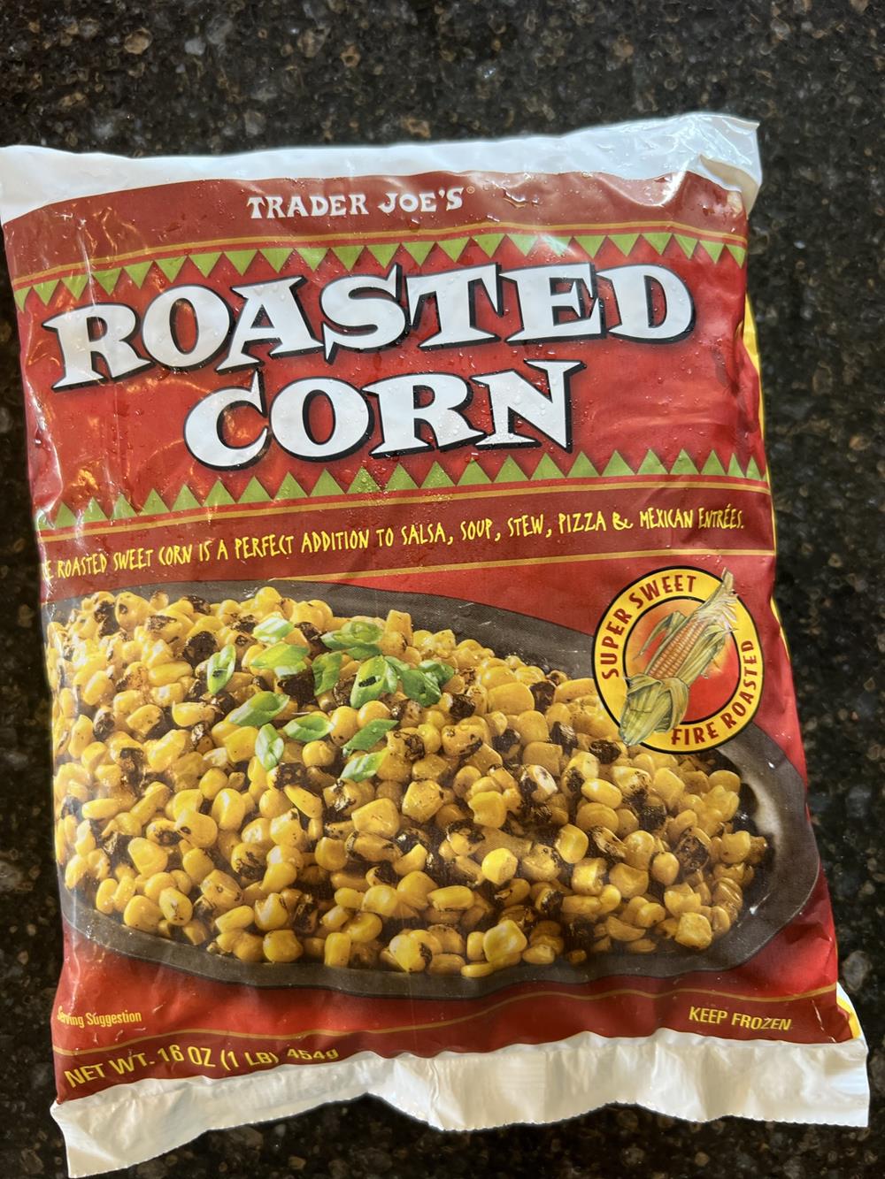 roasted corn in package on counter