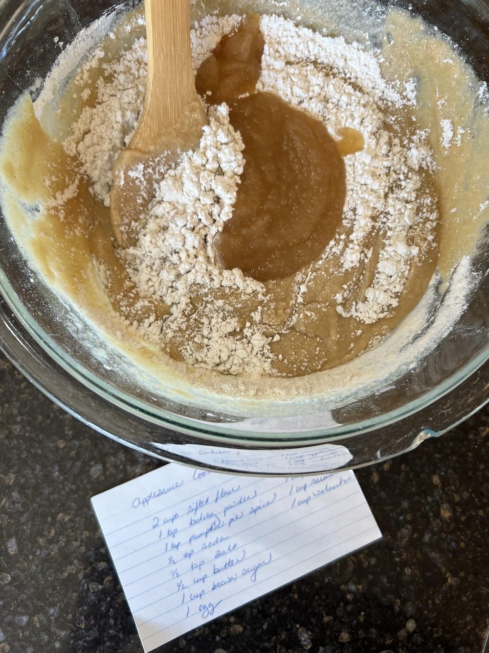 Grandma's Applesauce Cookie Recipe batter