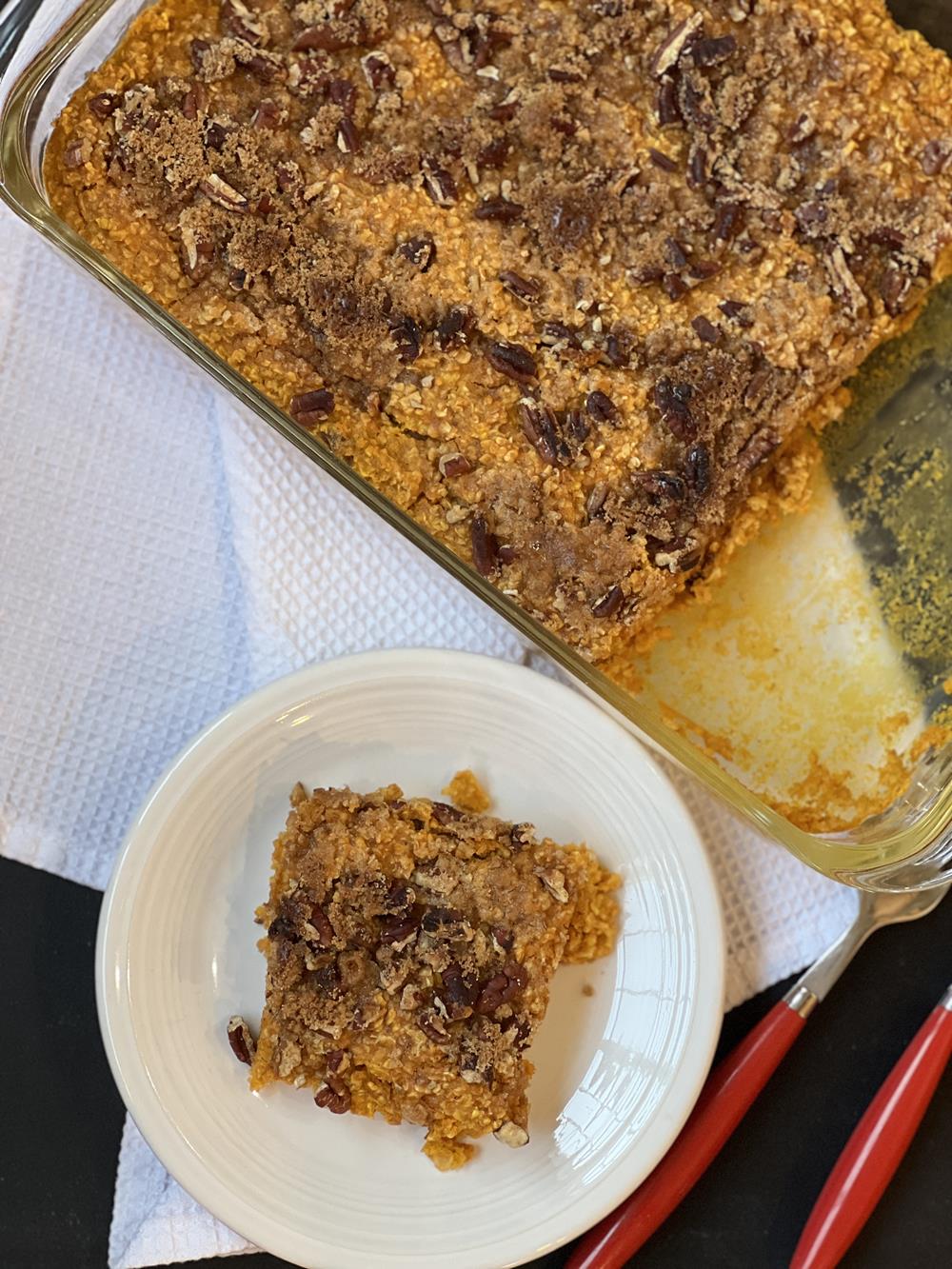 Pecan Pumpkin Baked Oatmeal