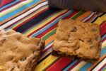 Gluten Free Pumpkin Chocolate Chip Bars Recipe on striped napkin