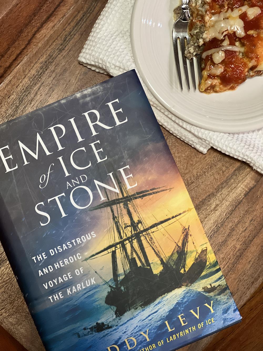 Empire and Stone Book and dinner on a plate