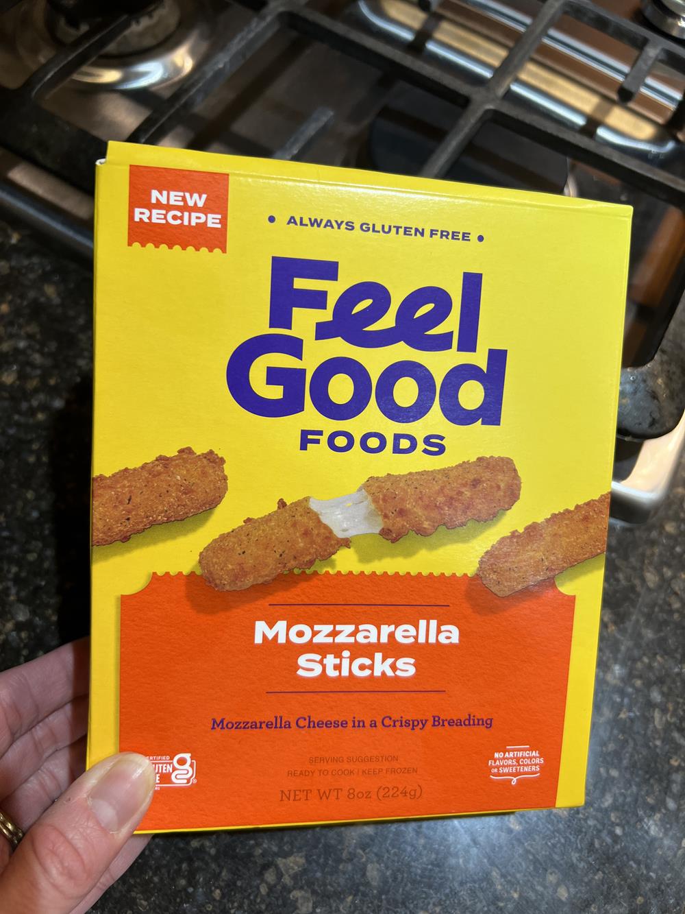 Feel Good Gluten Free Mozzarella Sticks box