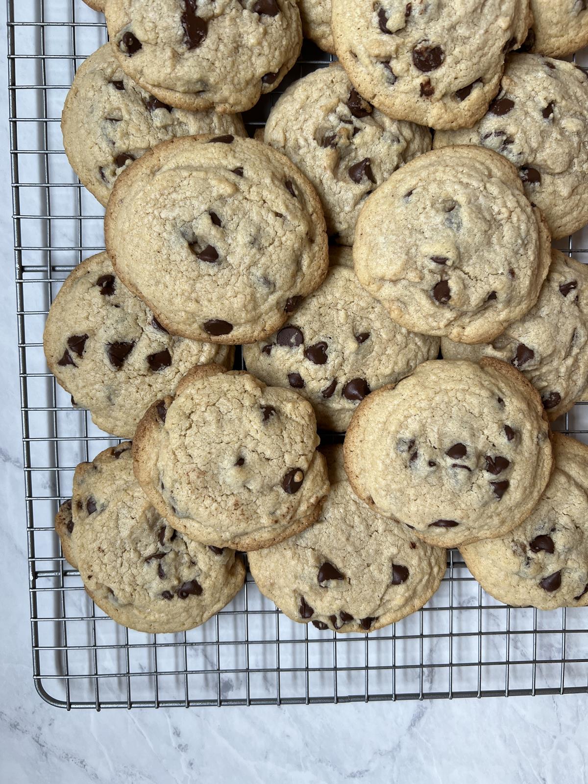 Gluten Free Egg Yolk Cookies on a cooling rack