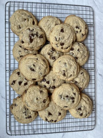 Gluten Free Egg Yolk Cookies on a cooling rack