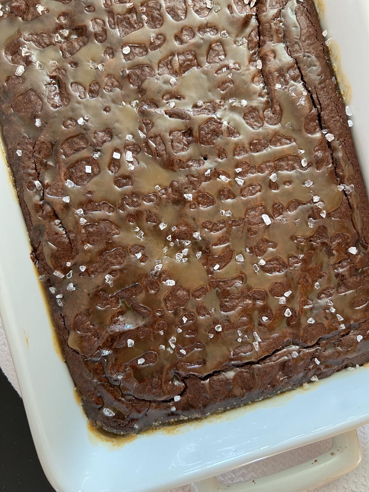 brownies with caramel and salt