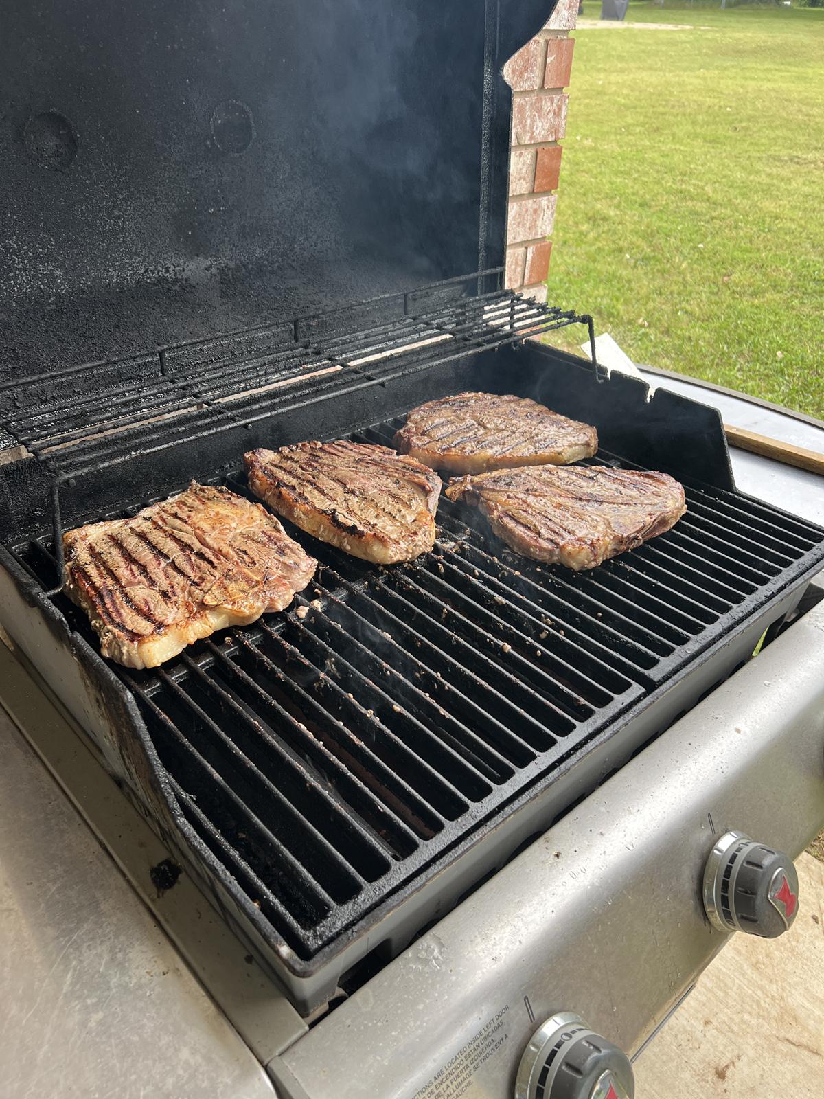 steak on a grill