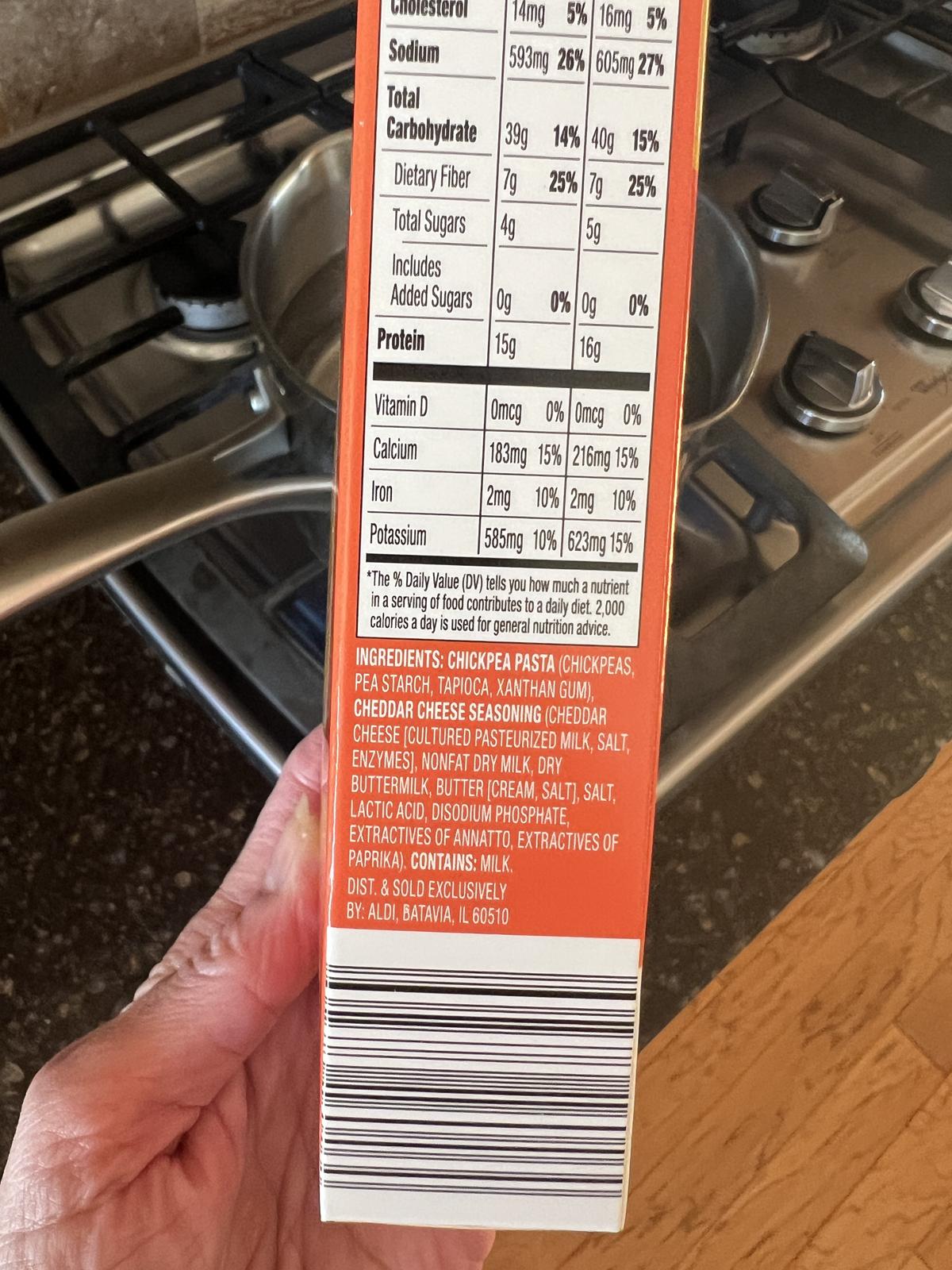 ALDI Gluten Free Mac and Cheese Ingredients