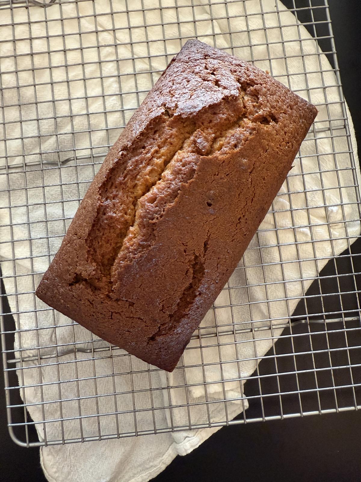 loaf of gluten free pumpkin pudding bread
