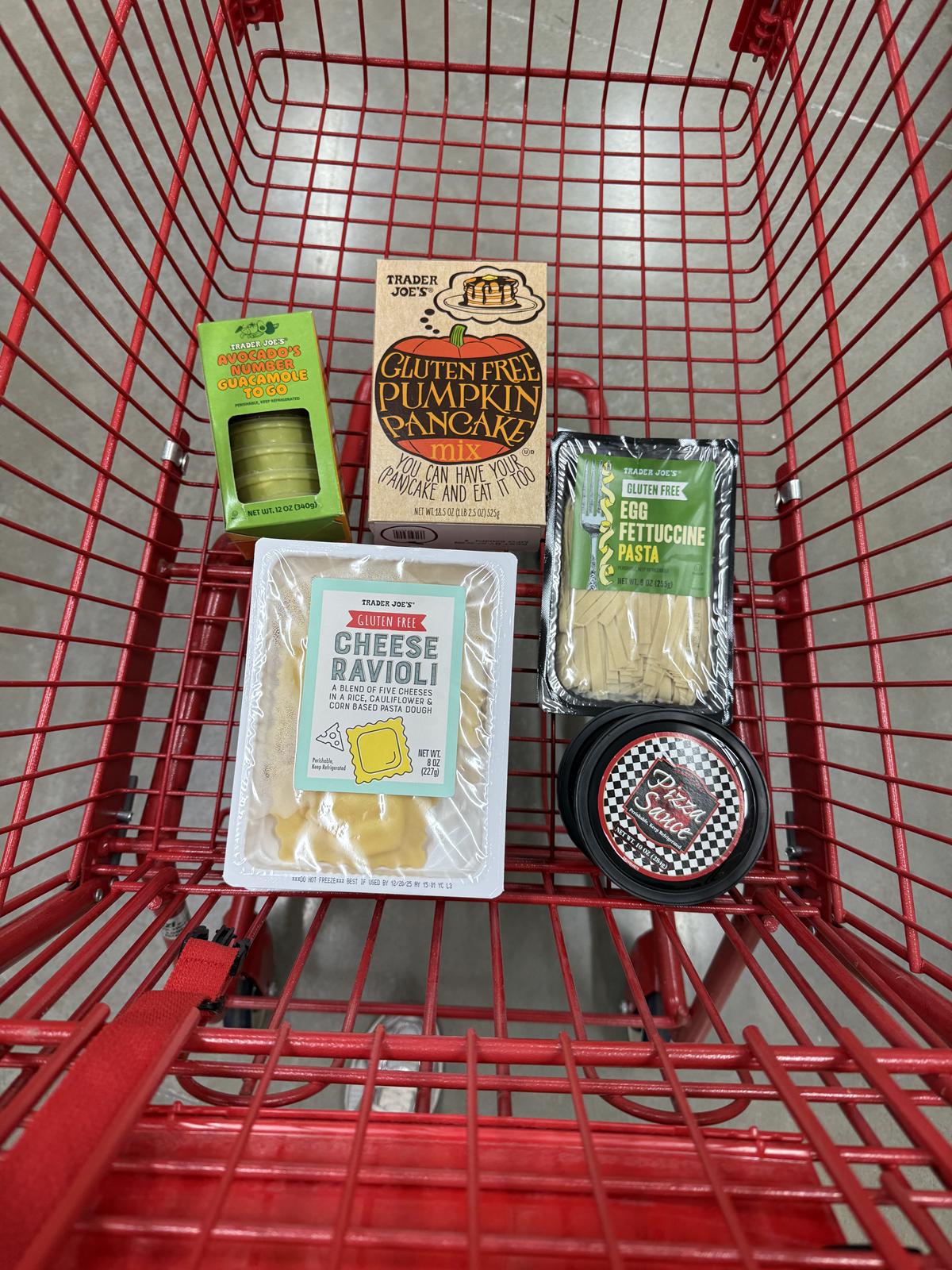 Trader Joe's products in shopping cart
