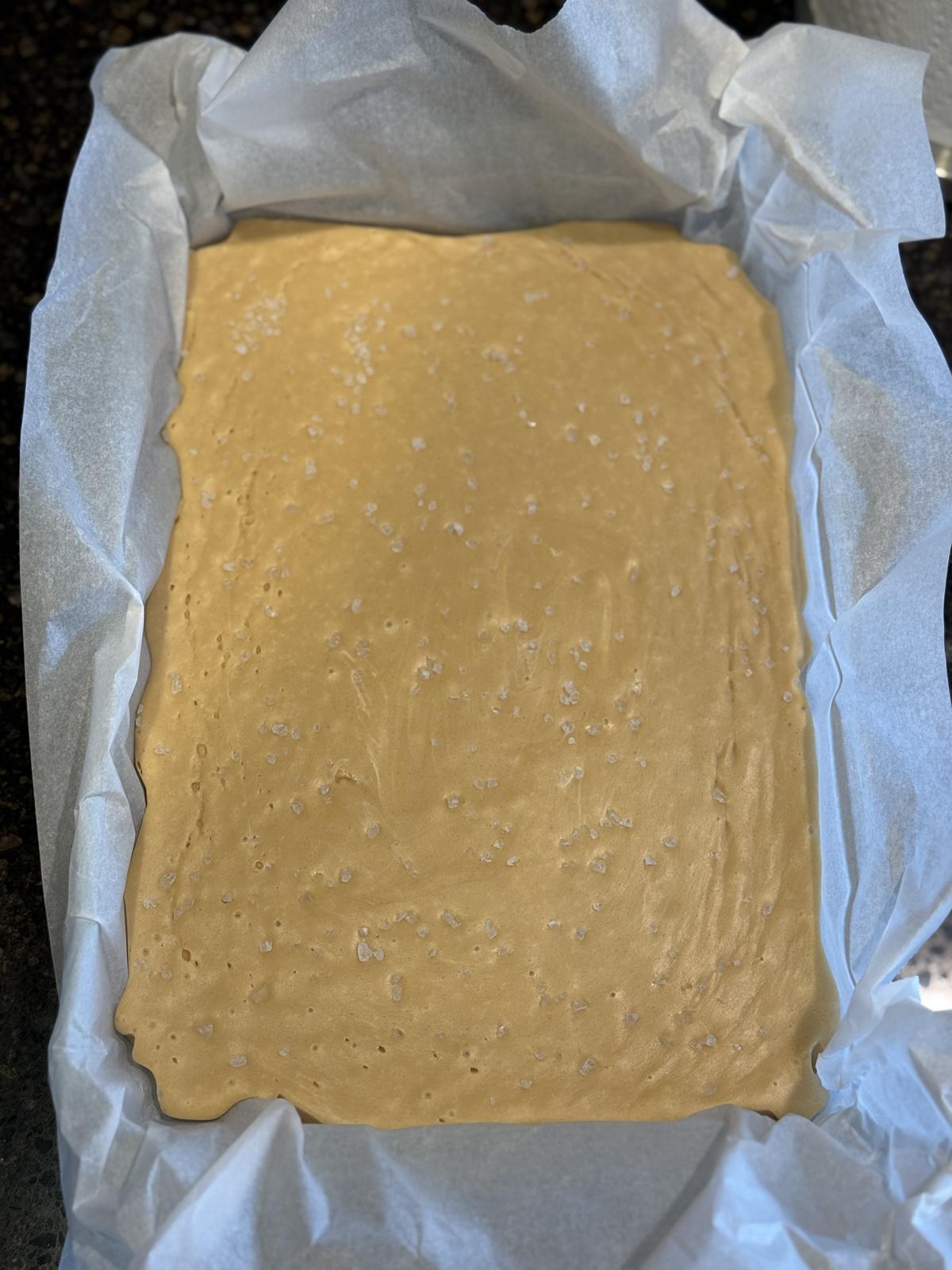 Salted Caramel Fudge in a pan