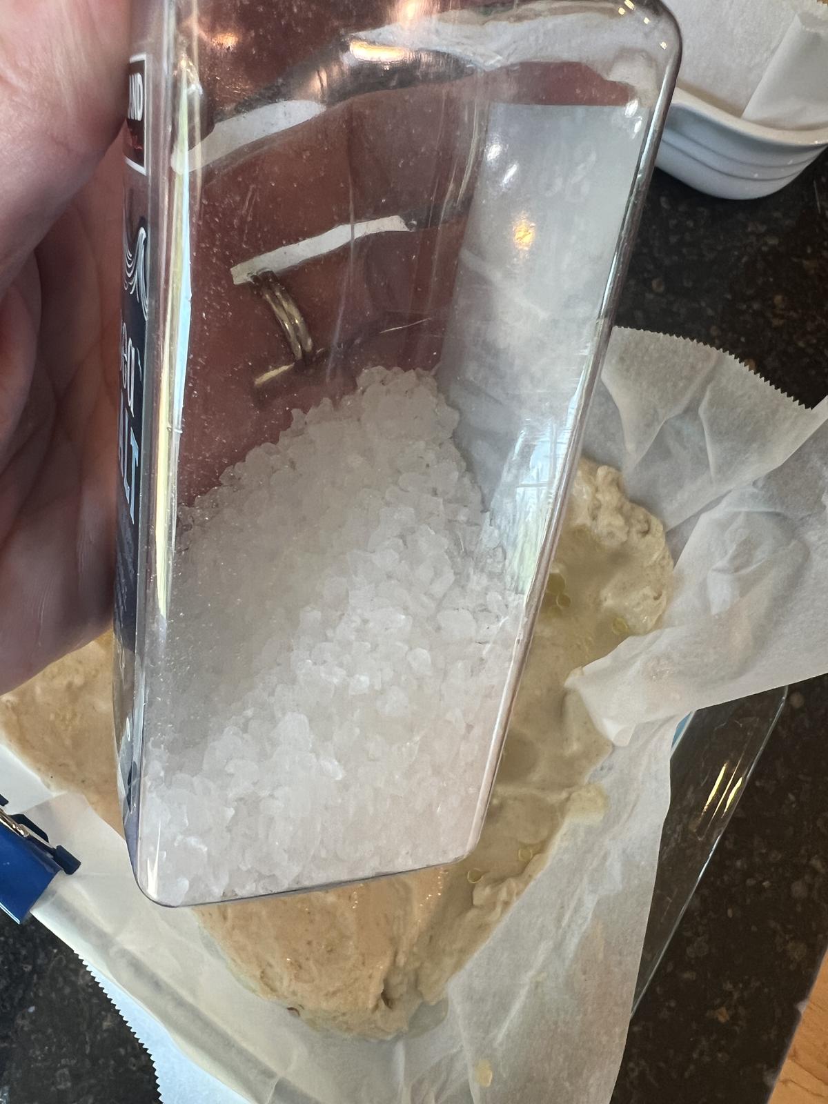 container of coarse salt