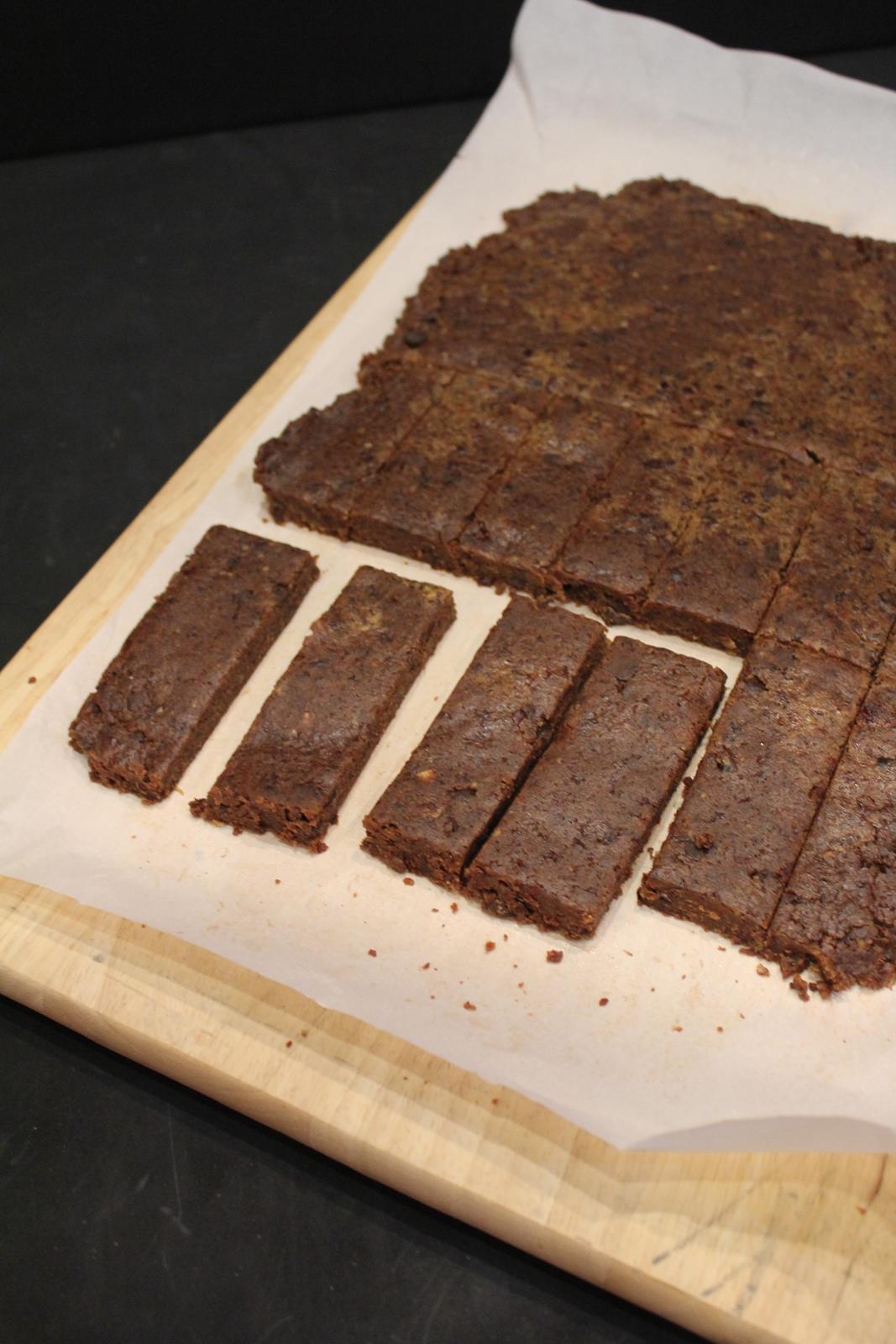 Homemade Nut Free Larabars on cutting board